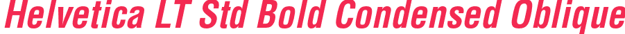 Helvetica LT Std Bold Condensed Oblique